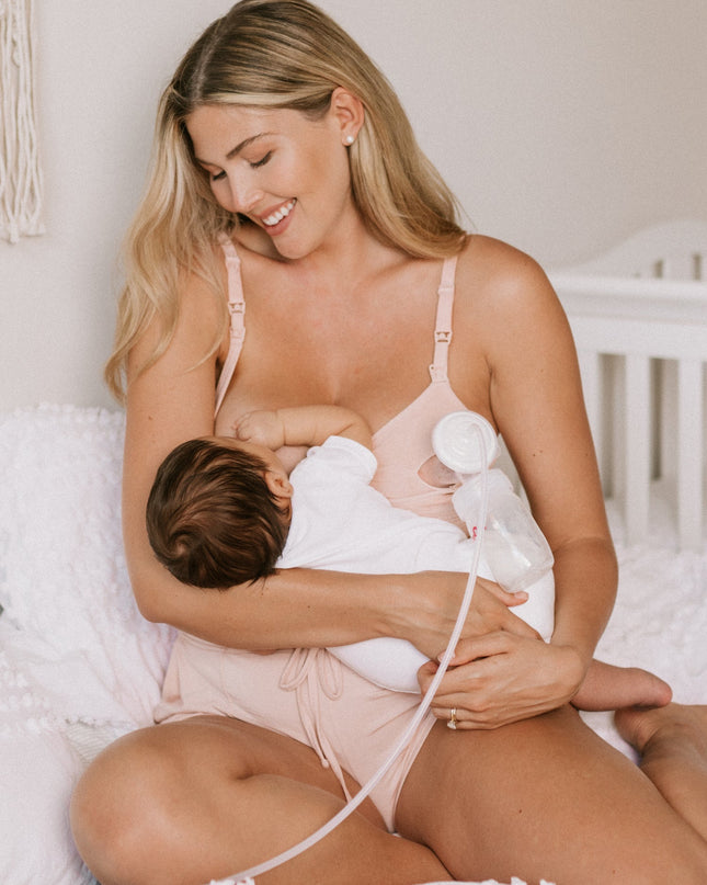 Dual-Funktion Hands-Free Still- und Abpump-BH™